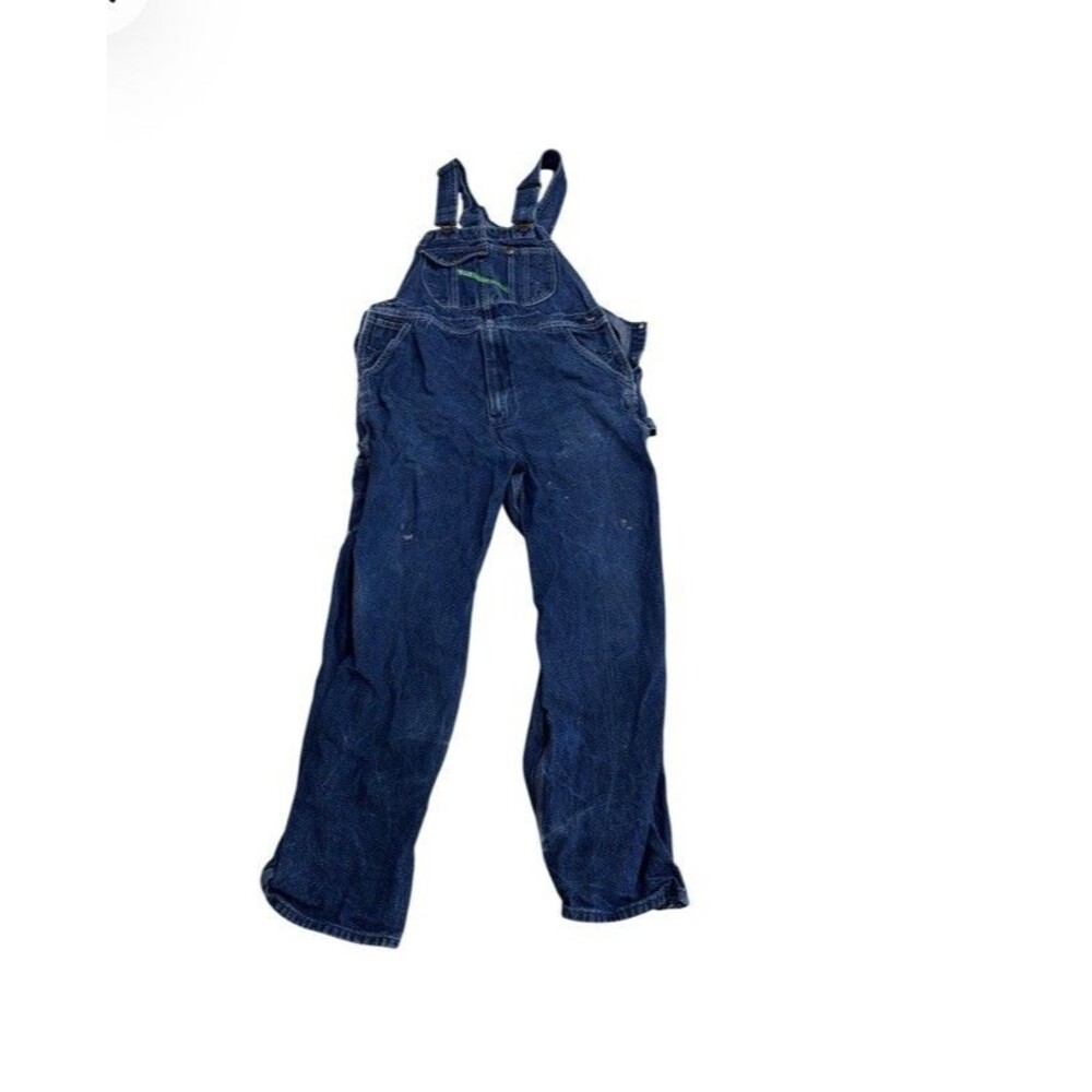 Vintage Key Imperial Overall Aristocrat Denim Bib Workwear Size 34x 24 measured